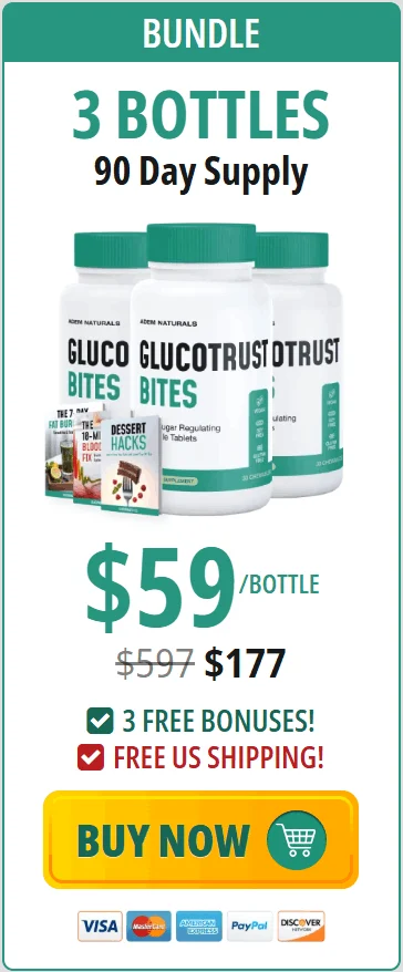 GlucoTrust Bites 3 bottle price